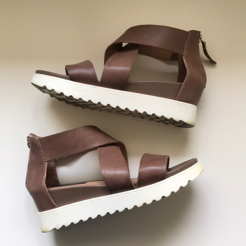 Leather Ankle Wrap Sandals - Steve Madden